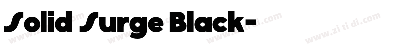 Solid Surge Black字体转换 Solid Surge Black字体转换